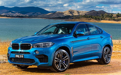 BMW X6 M, синий BMW X5, HD обои HD wallpaper