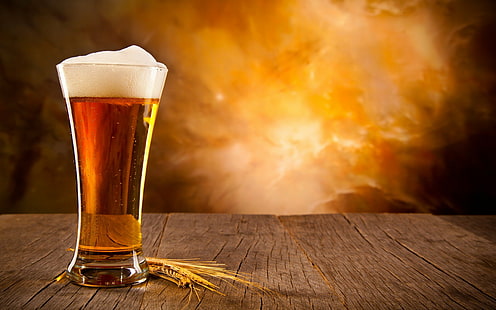 cerveza, vaso, Fondo de pantalla HD HD wallpaper