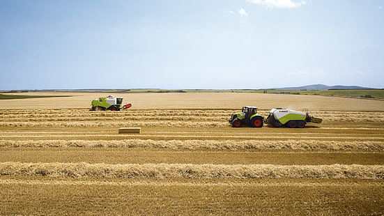 agricoltura, agricoltori, Claas, trattori, Sfondo HD HD wallpaper