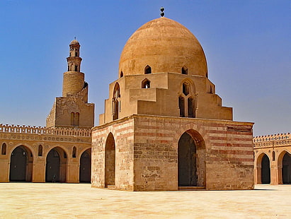 africa, cairo, culture, egypt, faith, ibn tulun, islam, mosque, north africa, places of interest, religion, HD wallpaper HD wallpaper