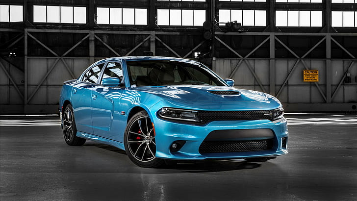 Dodge Charger RT Scat Pack 2015, cars, dodge, blue, 2015, HD wallpaper