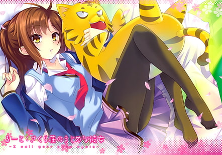 Aoyama Nanami, Sakurasou no Pet na Kanojo, anime dziewczyny, rajstopy, mundurek szkolny, uczennica, Tapety HD HD wallpaper
