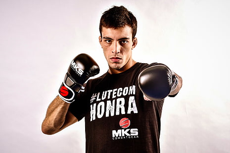 black boxing gloves, thomas almeida, ultimate fighting championship, fighter, mma, HD wallpaper HD wallpaper