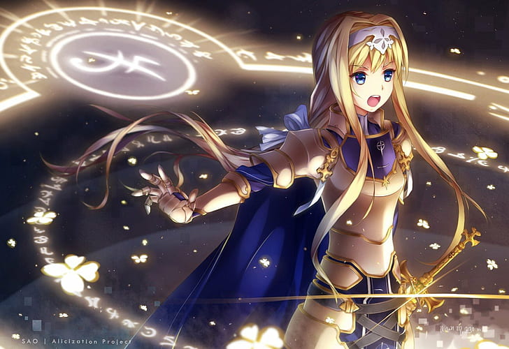 Alice Synthesis Thirty, anime, Anime Girls, sword, Sword Art Online, HD wallpaper