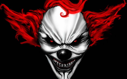 clown, Evil, face, scary, HD wallpaper HD wallpaper