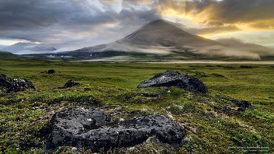 Zimina Volcano, Kamchatka, Russia, Nature, HD wallpaper HD wallpaper
