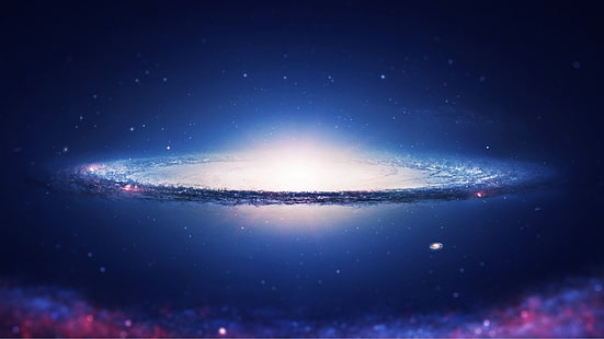 galaxillustration, Sombrero Galaxy, rymden, HD tapet HD wallpaper