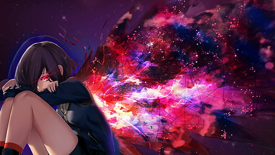 weibliche Anime-Figur in schwarzem Langarmhemd, Kirishima Touka, Tokyo Ghoul, Flügel, HD-Hintergrundbild HD wallpaper