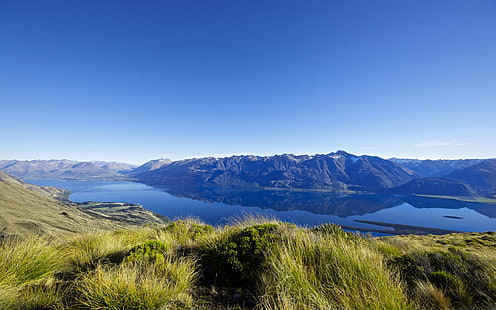 paysage, Nouvelle-Zélande, montagnes, rivière, nature, Fond d'écran HD HD wallpaper