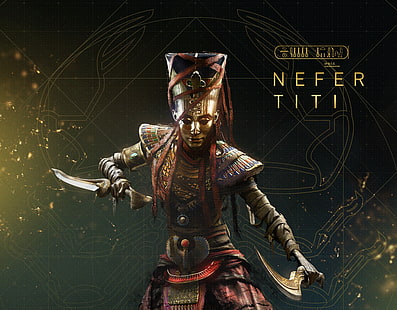 5K, Nefertiti, DLC, Curse of the Pharaohs, Assassins Creed: Origins, 2018, Sfondo HD HD wallpaper