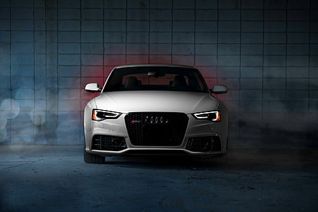 Audi, RS5, Vorderansicht, weiß, Audi, Vorderansicht, weiß, HD-Hintergrundbild HD wallpaper