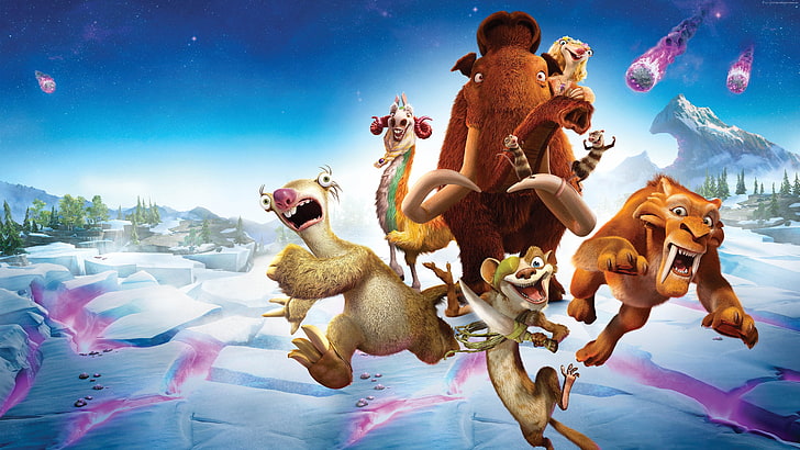 Sid, beste Animationen von 2016, Mammuts, Ice Age 5: Kollisionskurs, HD-Hintergrundbild