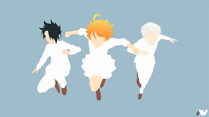 The promised neverland, Norman (The Promised Neverland), Emma (The Promised Neverland), Ray (The Promised Neverland), HD wallpaper