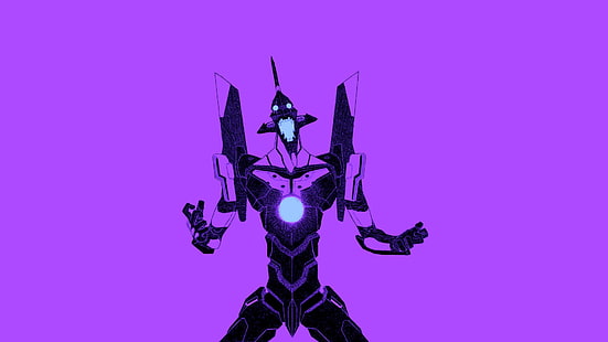 цифровые обои робота-персонажа, Neon Genesis Evangelion, EVA Unit 01, HD обои HD wallpaper