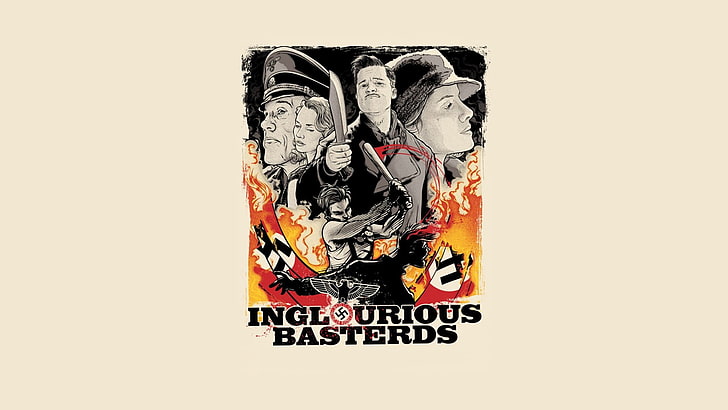 Inglourious basterds peinture, films, Quentin Tarantino, artwork, Fond d'écran HD