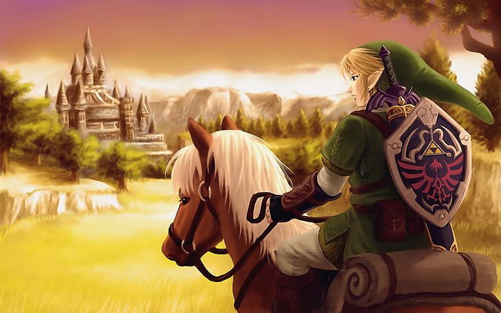 Tautan Di Epona, wallpaper The Legend of Zelda, Game,, game, Wallpaper HD