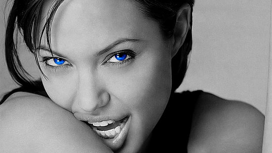 Angelina Jolie Smile, angelina jolie, celebrità, film, celebrità, attrice, hollywood, ragazze, sorriso, Sfondo HD HD wallpaper