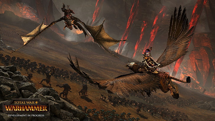 Total War WarHammer tapeta cyfrowa, Total War: Warhammer, orkowie, Fantasy Battle, Warhammer, gry na PC, Tapety HD