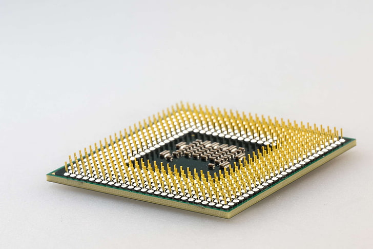 chip, chipset, closeup, cpu, macro, microchip, pins, processor, technology, HD wallpaper