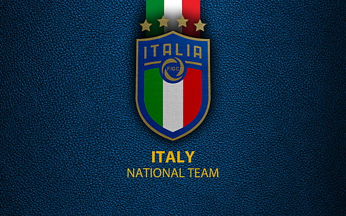 Футбол, сборная Италии по футболу, эмблема, Италия, логотип, HD обои HD wallpaper