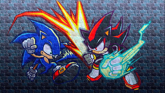 Sonic, Sonic Adventure 2 Battle, Sega, Shadow the Hedgehog, Sonic the Hedgehog, Sfondo HD HD wallpaper