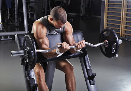 Haltung, Training, Fitness, Arme, Gewichtsstange, HD-Hintergrundbild HD wallpaper