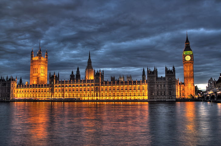 photo of Westminster Palace London UK, British Parliament, Big Ben, photo, Westminster Palace, London, Parliament  UK, Thames, HDR, Photomatix, soe, Damn, I Wish, Wish I, houses Of Parliament - London, london - England, england, uK, night, thames River, city Of Westminster, famous Place, government, architecture, river, clock, illuminated, tower, cityscape, dusk, HD wallpaper