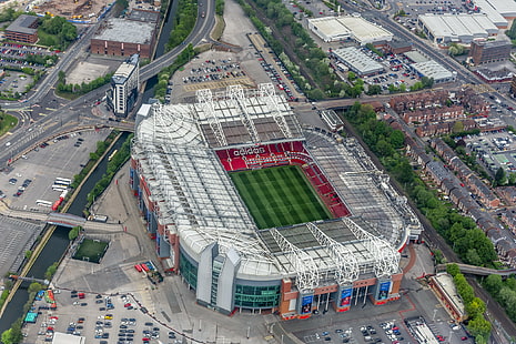  football, stadium, Manchester United, Manchester, HD wallpaper HD wallpaper