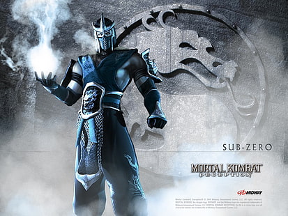mortal kombat subzero logotipo mortal kombat 1024x768 Videogames Mortal Kombat HD Art, Mortal Kombat, Sub-Zero, HD papel de parede HD wallpaper