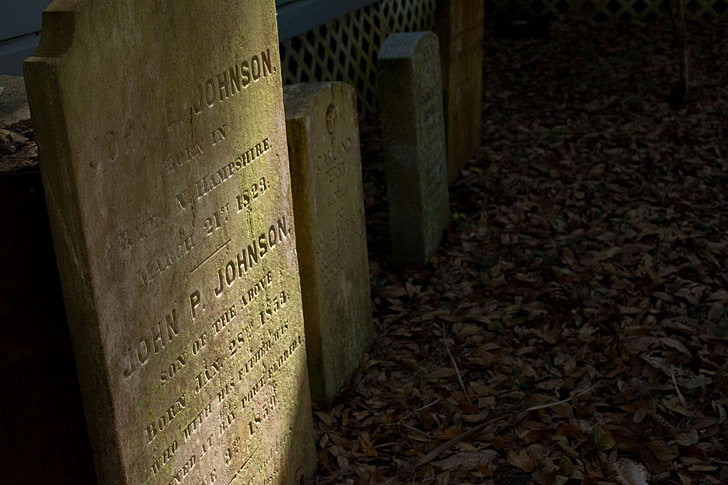 gravestone, headstone, old, tombstones, HD wallpaper