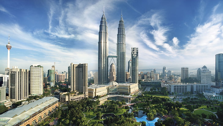 Kuala Lumpur City Center Panaromic Desktop Wallpaper Hd Resolution 2880 × 1620, Fond d'écran HD