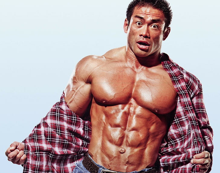 Asian, muscular, bodybuilding, muscles, men, HD wallpaper