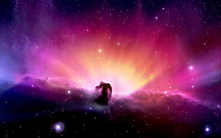 wallpaper galaksi warna-warni, ledakan, bintik-bintik, cerah, berwarna-warni, Wallpaper HD