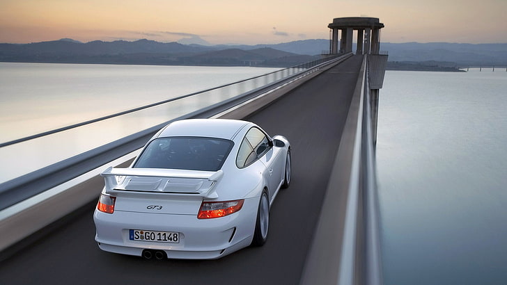 Porsche 911, кола, Porsche 911 GT3, бели коли, HD тапет