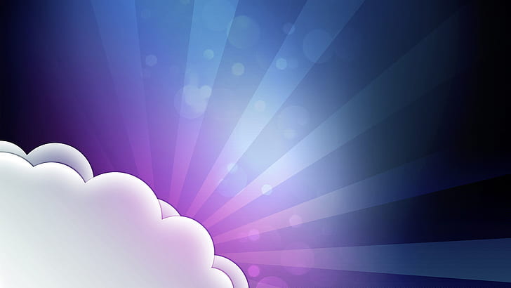 Shiny purple cloud, cloud, 3d and abstract, HD wallpaper