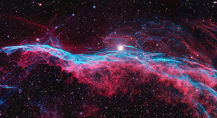 Poeira cósmica, galáxia roxa e rosa, espaço, HD papel de parede