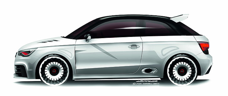 Audi A1, car, vehicle, simple background, artwork, HD wallpaper