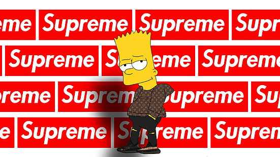Los Simpsons Bart Simpson, Productos, Supreme, Bart Simpson, Supreme (Marca), Fondo de pantalla HD HD wallpaper