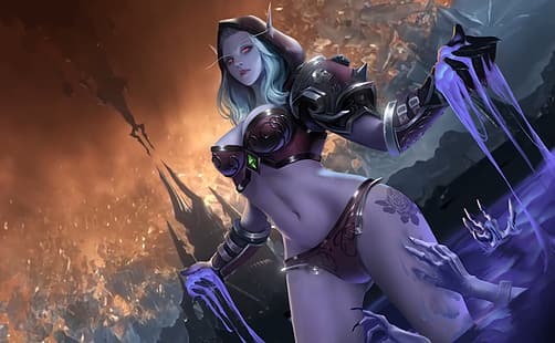 muyuan, Сильвана Ветрокрылая, Warcraft, HD обои HD wallpaper