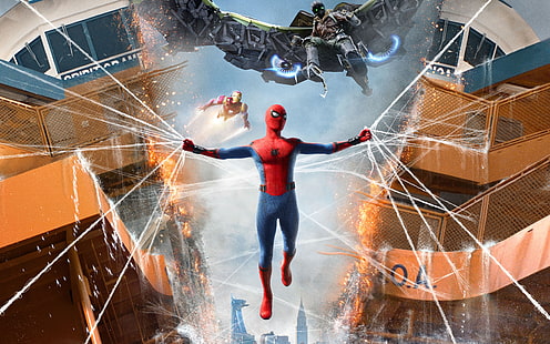 Человек-паук, возвращающийся домой 4K 5K, Человек-паук, Возвращение домой, HD обои HD wallpaper