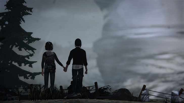 male and female holding hands wallpaper, Life Is Strange, Max Caulfield, Chloe Price, HD wallpaper