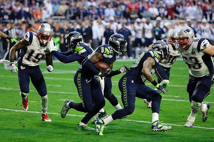 NFL, Super Bowl, Seattle Seahawks, New England Patriots, Wallpaper HD
