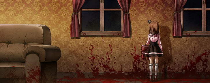 Anime, Umineko: When They Cry, Blood, Maria Ushiromiya, HD wallpaper