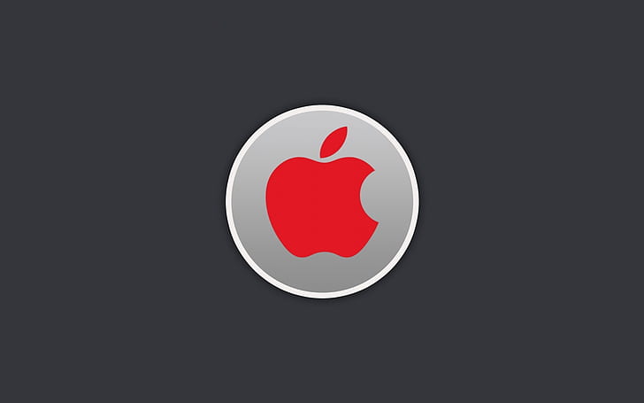 Logo Apple rosso, logo Apple, tecnologia, tecnologia, Sfondo HD