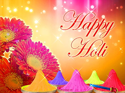kolor, kolory, festiwal, hindus, holi, indie, wiosna, Tapety HD HD wallpaper