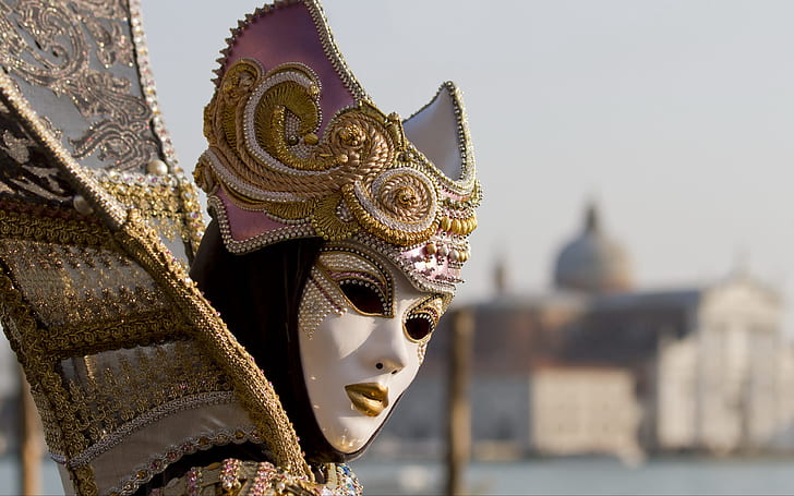 Maske, Maskerade, Venedig, HD-Hintergrundbild