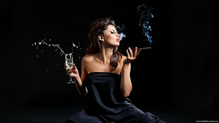 cerutu, rokok, rokok, cerutu, asap, rokok, tembakau, Wallpaper HD