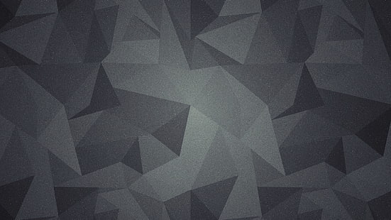 abstrak, abu-abu, poli rendah, seni poligon, minimalis, Wallpaper HD HD wallpaper