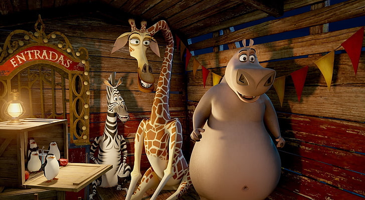 Madagaskar (film), dijital sanat, filmler, animasyon, HD masaüstü duvar kağıdı
