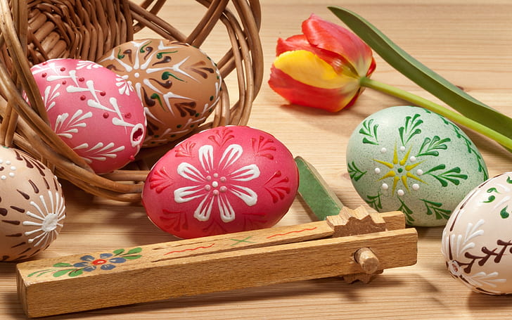 Lovely Painted Easter Eggs, 2014 easter, easter 2014, easter eggs, HD wallpaper
